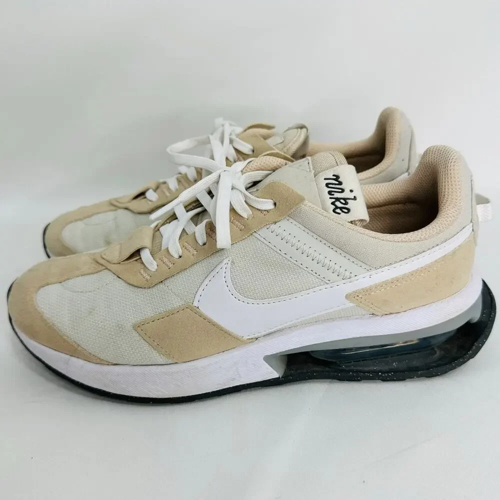 Nike Air Max Pre-Day Sneakers Light Bone Sand White Size 8